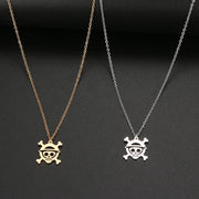 ⚓ Collier One Piece Jolly Roger – Édition Or & Argent 🏴‍☠️