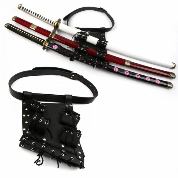 ⚔️ Holster Ceinture pour Sabres – Accessoire Cosplay Roronoa Zoro 🏴‍☠️