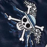 🧥 Veste Brodée One Piece Wano – Zoro, Sanji & Luffy | Style Japonais 🏴‍☠️