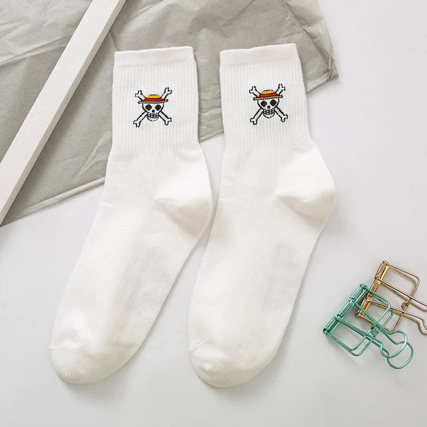 🧦 Chaussettes One Piece – Modèles Luffy, Chopper & Crew (Unisex) 🏴‍☠️