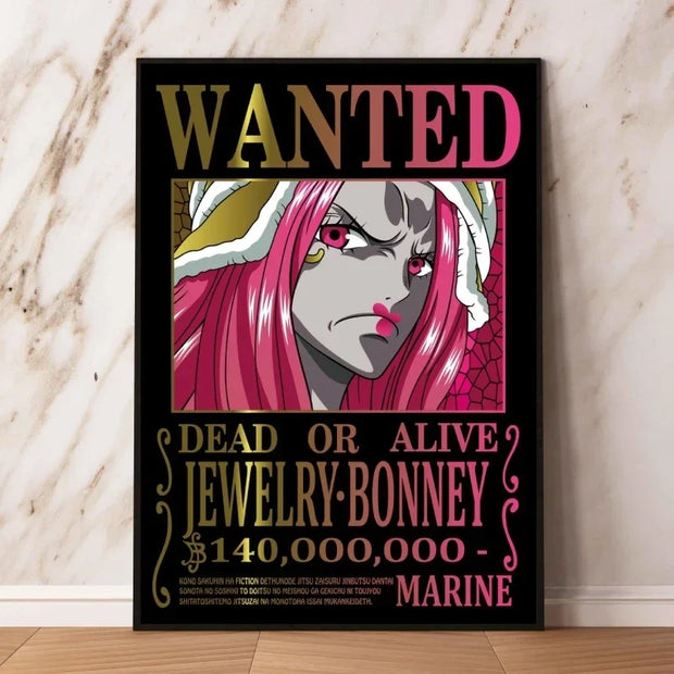 📜 Poster Wanted Jewelry Bonney – Prime de 140 Millions de Berrys ! 💖🏴‍☠️