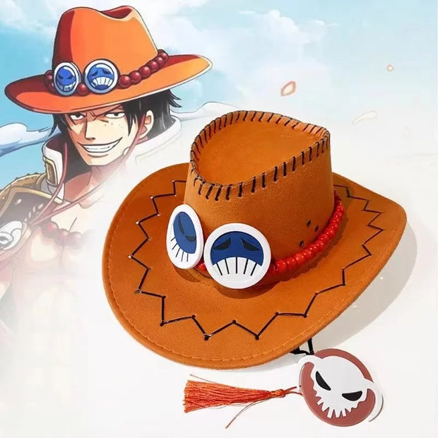 🎩 Chapeau One Piece - Style Portgas D. Ace 🏴‍☠️🔥