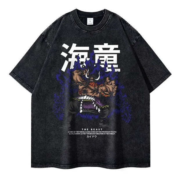 🔥 T-shirt Oversize Kaidou – L’Empereur des Bêtes ! 🔥