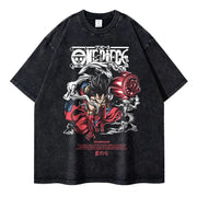 🔥 T-shirt Oversize Luffy Snakeman – Puissance du Gear 4 ! 🔥