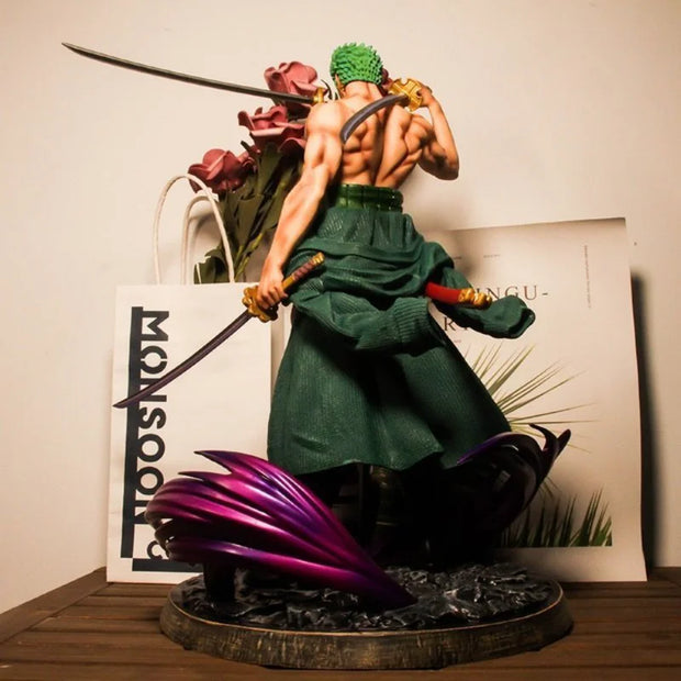 ⚔️ Figurine Zoro One Piece – Édition Santoryu 21 cm 🗡️ | Tête Interchangeable