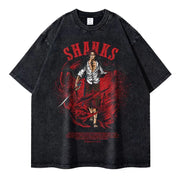 🏴‍☠️ T-shirt Oversize Shanks – L’Empereur du Nouveau Monde ⚔️🔥
