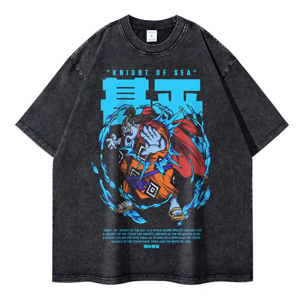 🌊 T-shirt Oversize Jinbe – Le Chevalier des Mers ! 🌊