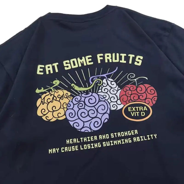 🏴‍☠️ T-Shirt One Piece "Eat Some Fruits" – 100% Coton 🍇🔥
