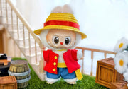 🧢 Tenue Pirate pour Peluche Labubu – Style Luffy One Piece 🏴‍☠️