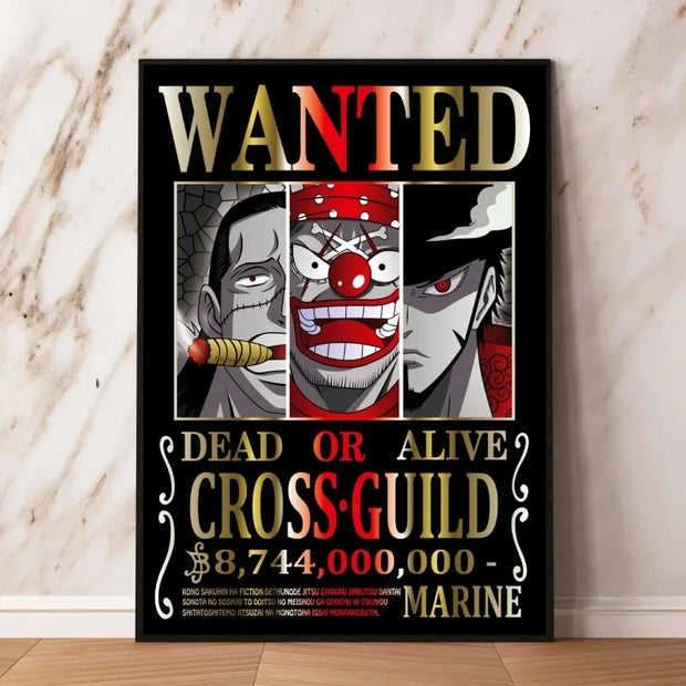 🏴‍☠️ Poster One Piece - WANTED Cross Guild 🎨