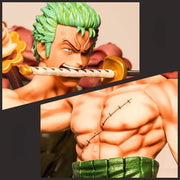 ⚔️ Figurine Zoro One Piece – Édition Santoryu 21 cm 🗡️ | Tête Interchangeable