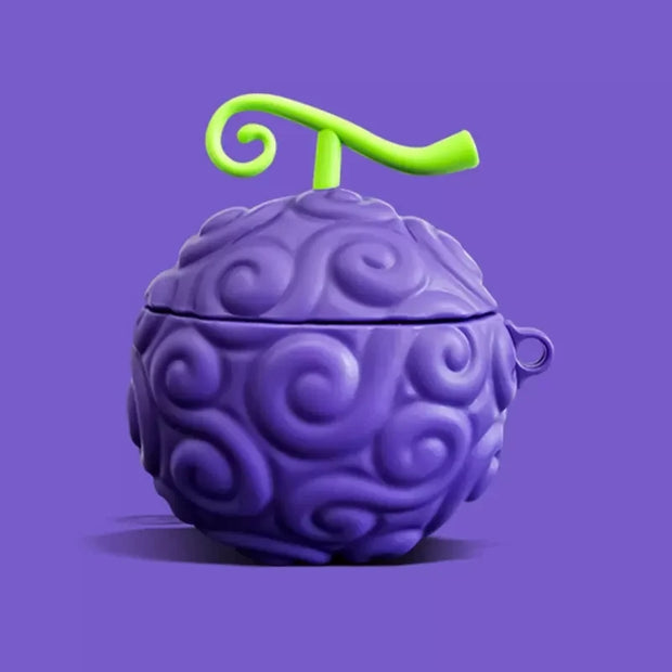 🌀 Coque AirPods One Piece 🍇🍊 - Fruits du Démon (Gomu Gomu & Mera Mera) 🏴‍☠️