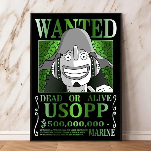 🏴‍☠️ Poster Wanted Usopp – Prime de 500,000,000 💰