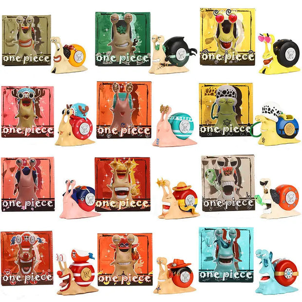 🏴‍☠️ Figurines Escargophones One Piece – Collection 8cm 🐌📞