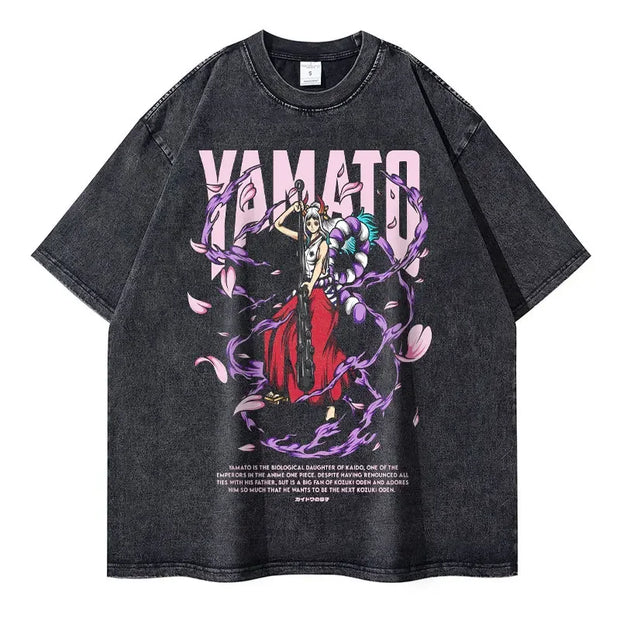 🔥 T-shirt Oversize Yamato – L’Héritière du Roi des Bêtes 🐉