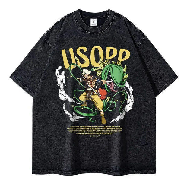🏴‍☠️ T-shirt Oversize Usopp – Le Sniper Légendaire 🎯🌿