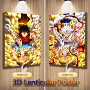 Poster One Piece 3D Luffy Gear 5 – Effet Lenticulaire 🏴‍☠️