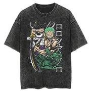 🏴‍☠️ T-shirt Oversize Roronoa Zoro – Le Chasseur de Pirates ⚔️💚