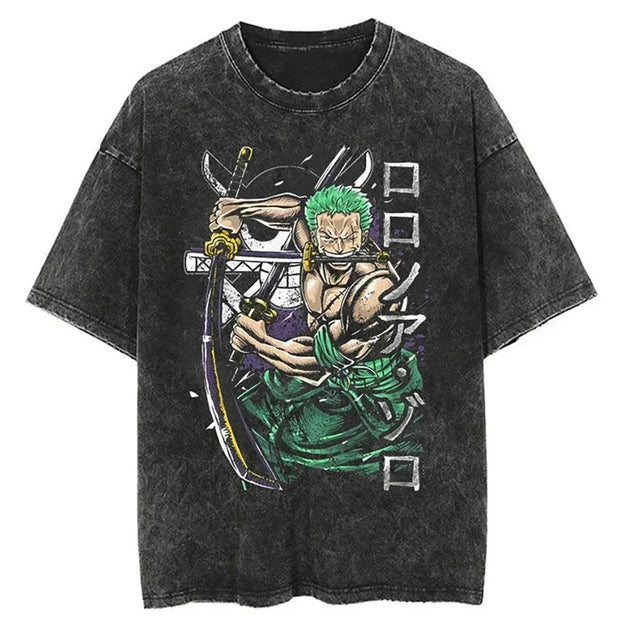 🏴‍☠️ T-shirt Oversize Roronoa Zoro – Le Chasseur de Pirates ⚔️💚