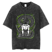 🏴‍☠️ T-shirt Oversize Roronoa Zoro – Lame du Dragon 🐉⚔️