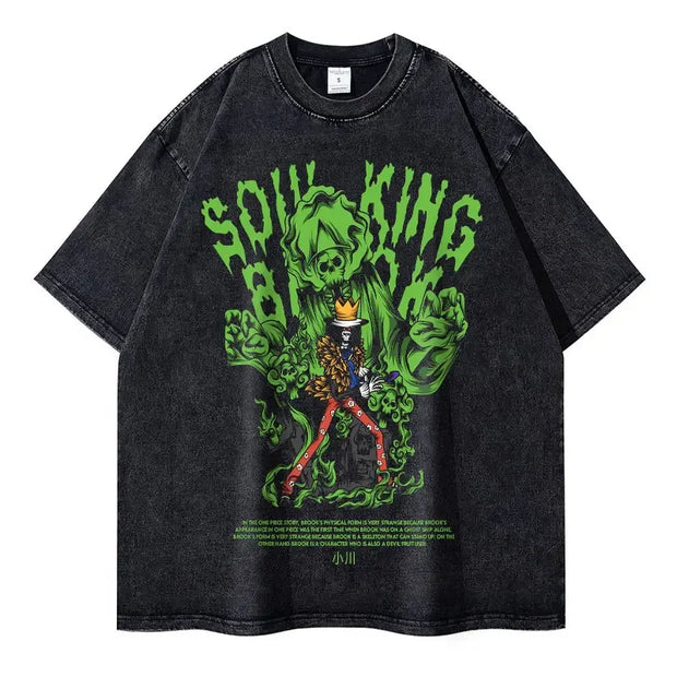 🏴‍☠️ T-shirt Oversize Brook – Le Soul King des Mers 🎸💀