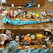 🚢 Figurine One Piece - L'Équipage du Chapeau de Paille en Dragon Boat 🏴‍☠️🔥🌊