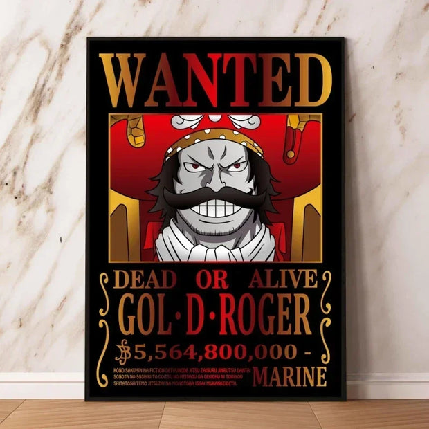 🏴‍☠️ Poster Wanted Gol D. Roger – Prime de 5,564,800,000 💰