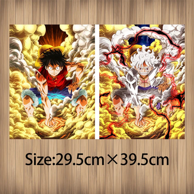 Poster One Piece 3D Luffy Gear 5 – Effet Lenticulaire 🏴‍☠️