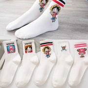 🧦 Chaussettes One Piece – Modèles Luffy, Chopper & Crew (Unisex) 🏴‍☠️