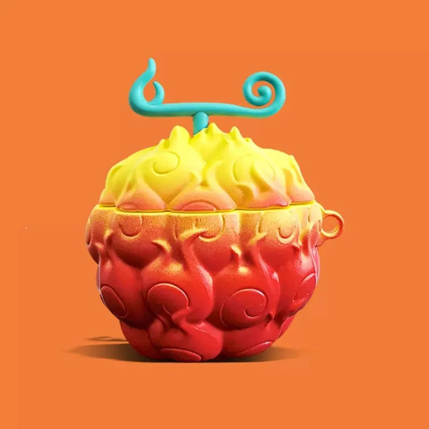 🌀 Coque AirPods One Piece 🍇🍊 - Fruits du Démon (Gomu Gomu & Mera Mera) 🏴‍☠️