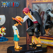 Figurine One Piece – Luffy Enfant & Shanks – Transmission du Chapeau de Paille