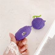 🌀 Coque AirPods One Piece 🍇🍊 - Fruits du Démon (Gomu Gomu & Mera Mera) 🏴‍☠️