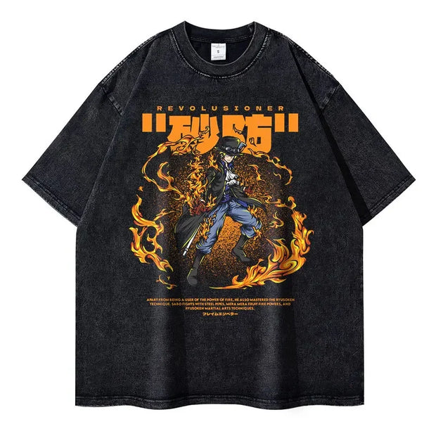 🔥 T-shirt Oversize Sabo – Le Flambeau de la Révolution 🔥