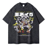 🏴‍☠️ T-shirt Oversize Luffy Gear 5 – Le Dieu du Soleil ☀️⚡